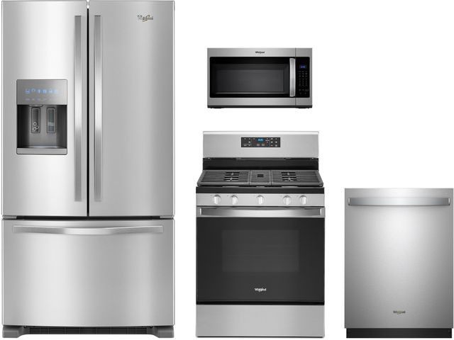 Whirlpool® 4 Piece Fingerprint Resistant Stainless Steel Kitchen Package-0