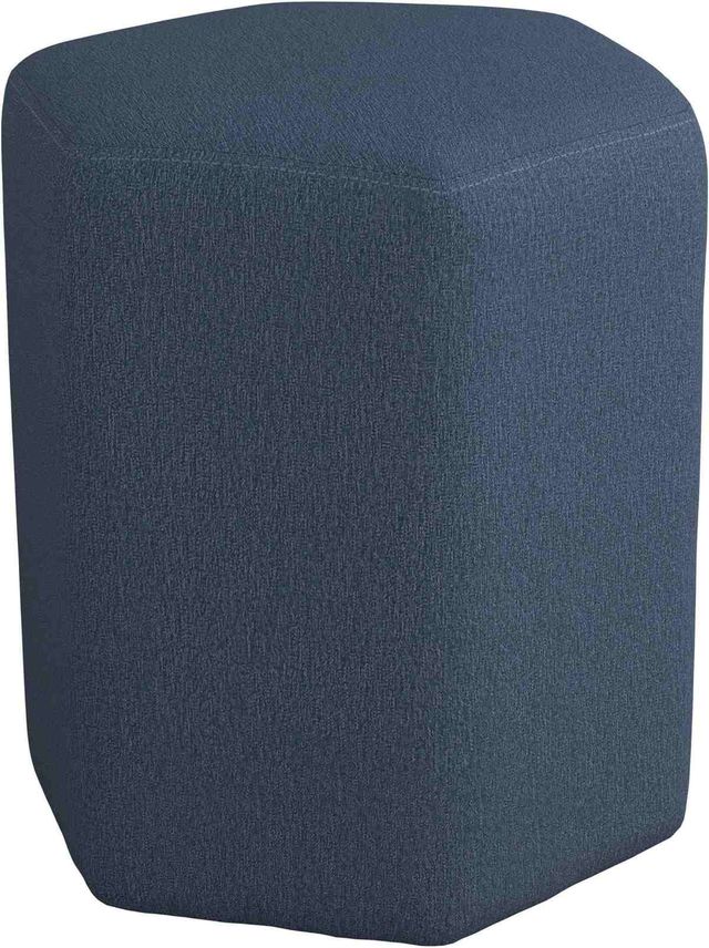 Coaster® Blue Hexagonal Upholstered Stool-0