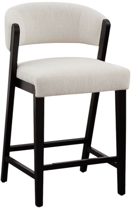 Bassett® Furniture Asher Bone/Ebony Upholstered Counter Stool-0
