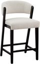 Bassett® Furniture Asher Bone/Ebony Upholstered Counter Stool-0