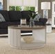 Flexsteel® Melody Gray/White Round Coffee Table with Casters-4