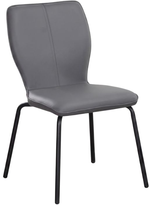 Cramco Stanton Charcoal/Matte Black Dining Side Chair-0