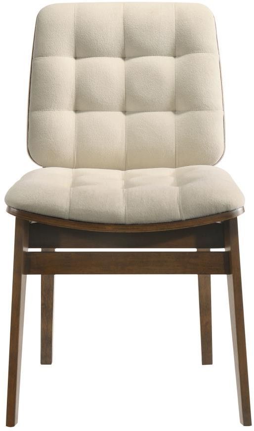 Coaster® Redbridge 2-Piece Cream/Walnut Dining Side Chair Set-3