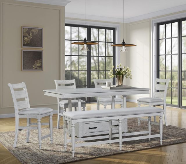 Bernards Bellamy Lane Whitewash Counter Height Dining Table-1
