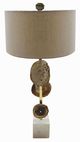 A & B Home Gold/White Table Lamp-0