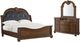 Elements International Cadenza 3-Piece Black/Brown King Upholstered Panel Bedroom Set-0