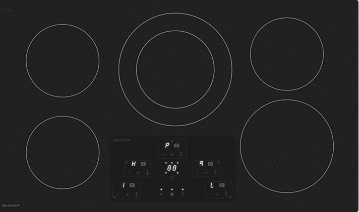 Sharp® 36" Black Induction Cooktop