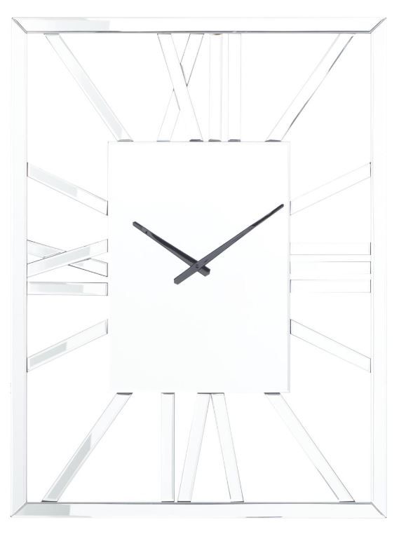 Deco Marche U Select Silver 2" Glass Decorative Wall Clock-0