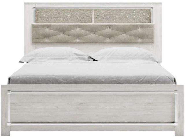 Signature Design by Ashley® Altyra White Queen Upholstered Bookcase Bed-2