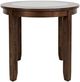 Jofran Inc. Urban Icon Glass Top Round Counter Table with Merlot Base-2