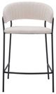 Zuo® Modern Josephine 2-Piece Black/Cream Counter Stool Set-1