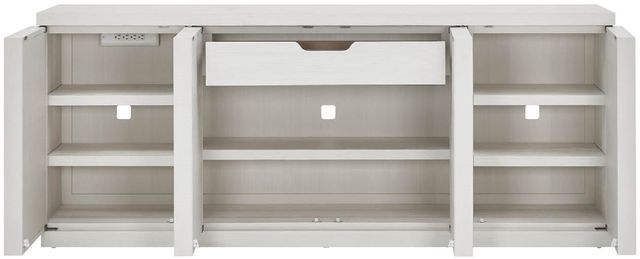 Universal Explore Home™ Oasis White Sandblasted Quartered Pine 82" Shoreline Credenza-3