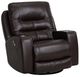 Franklin™ Aspen Holt Coffee Leather Dual Power Swivel Rocker Recliner with Power Headrest-0