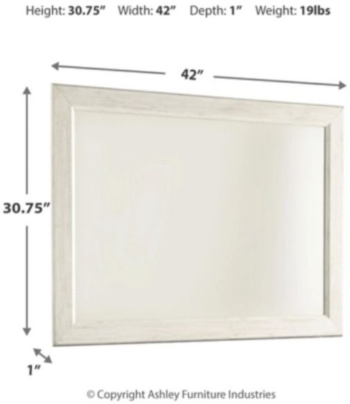 Signature Design by Ashley® Willowton Whitewash Bedroom Mirror-2