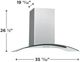 Frigidaire® 36" Stainless Steel Glass Canopy Wall Ventilation-2