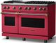 Viking® 5 Series 48" Valentine Pro Style Gas (LP) Range with Brushed Brass Trim-2