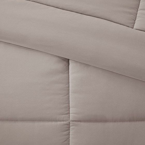 Olliix by Madison Park Sarasota Taupe Full/Queen Microcell Down Alternative Comforter Mini Set-3