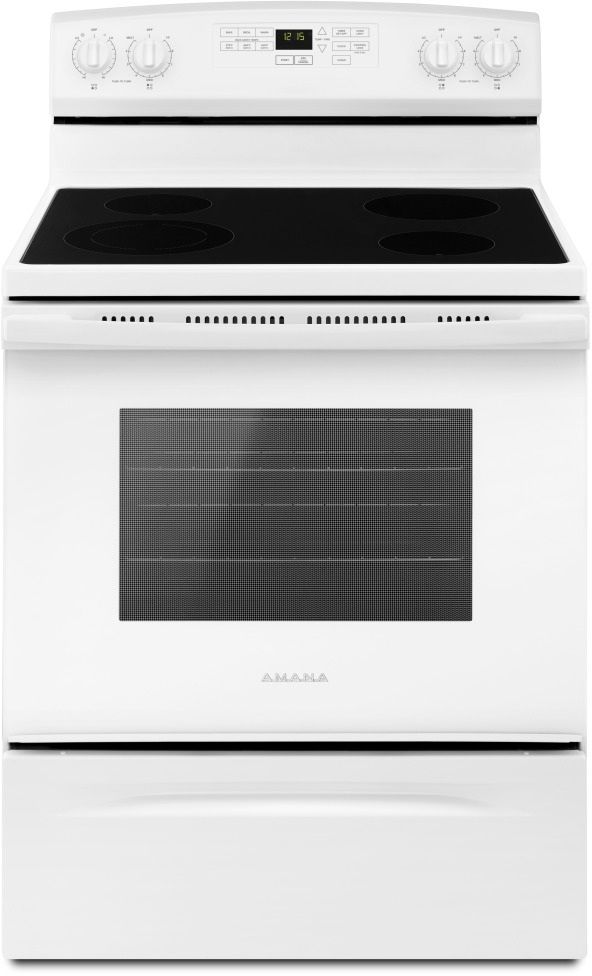 Amana® 30" White Freestanding Electric Range-0