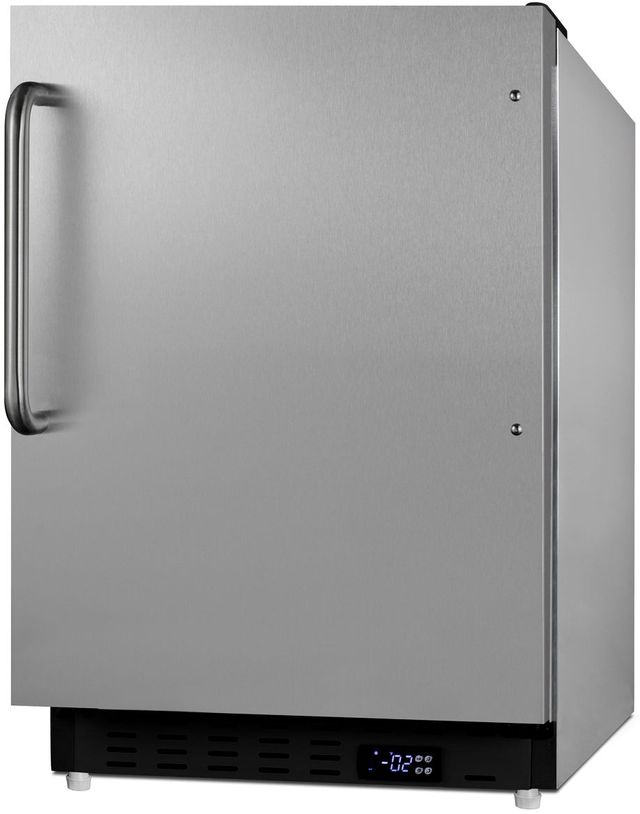 Summit® 20" 2.7 Cu. Ft. Stainless Steel Built In ADA Compliant Undercounter Freezer-3