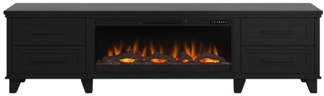 Legends Home Real Cozy Sonoma Seal Skin Black 95" Fireplace TV Stand-3