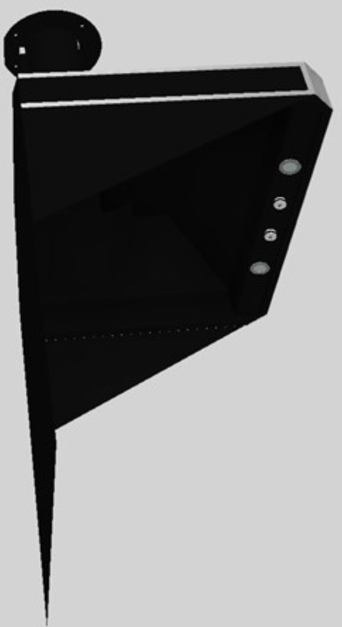 Vent-A-Hood® A Series 36" Black Retro Style Wall Mounted Range Hood-3