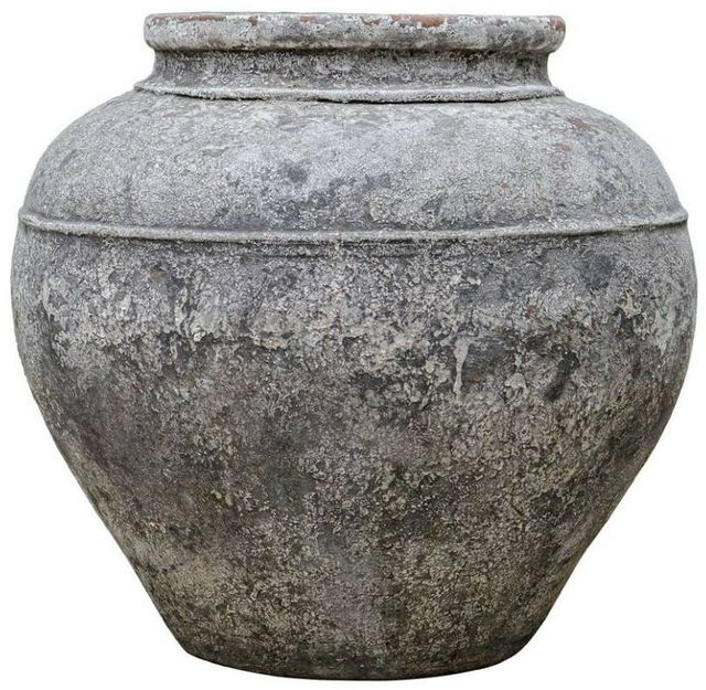 Uttermost® Echoes of Time Whitewash Concrete Indoor-Outdoor Planter-3