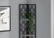 Monarch Specialties Inc. Dark Taupe 62" Black Metal Corner Etagere Bookcase-4