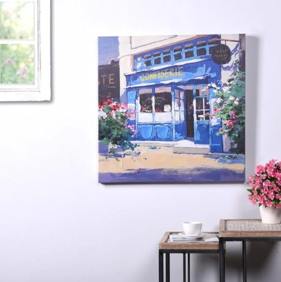 Stylecraft Store Black/Blue/Yellow Wall Art-3