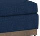 International Furniture Direct Georgia Navy Blue Square Ottoman-1