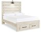 Signature Design by Ashley® Cambeck 5-Piece Whitewash White Full Storage Panel Bed Set-1