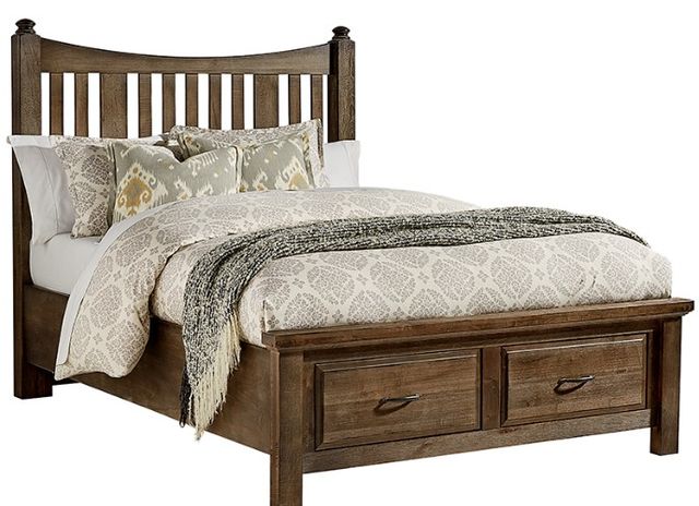 Artisan & Post by Vaughan-Bassett Maple Road Maple Syrup Queen Storage Panel Bed-0