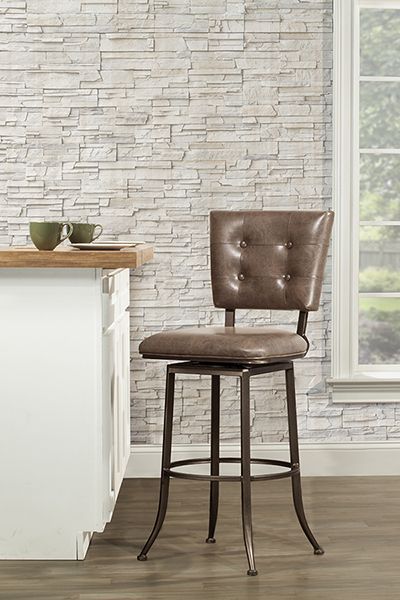 HH2 Home Hillbrook Dark Brown Swivel Stool-2