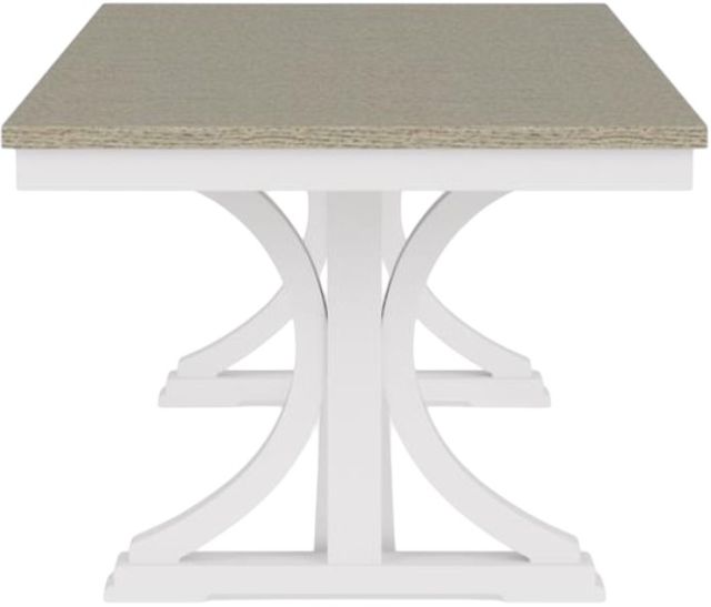 Riverside Furniture Cora Fog Trestle Dining Table with Cloud Base-3