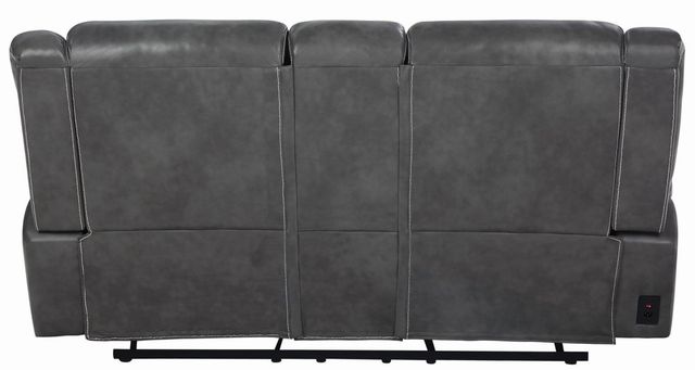 Coaster® Conrad Grey Power Reclining Loveseat with Console-1