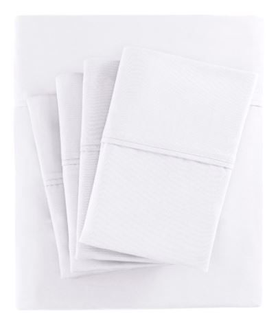 Olliix by Madison Park 800 Thread Count White Split King Cotton Rich Sateen Sheet Set-0