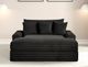 Furniture of America® Veyrier Black Arm Chaise-2