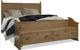 Vaughan-Bassett Laurel Honey Queen Elder Poster Bed with Storage Bench-0