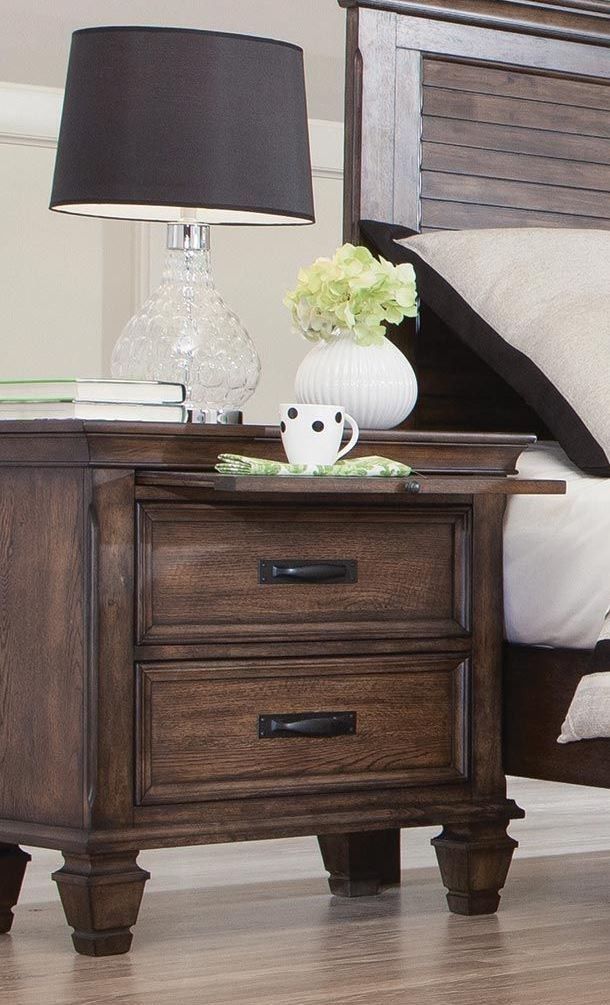 Coaster® Franco 4-Piece Burnished Oak Queen Bedroom Set-2