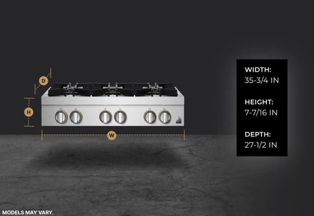JennAir® RISE™ 36" Stainless Steel Natural Gas Rangetop-2