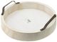A & B Home 5-Piece Cream Round Wooden Nesting Tray Set-3