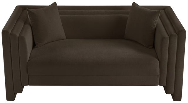 Meridian Furniture Everett Brown Chenille Fabric Loveseat-2