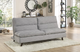 Homelegance® Mackay Light Gray Convertible Sofa Bed-1