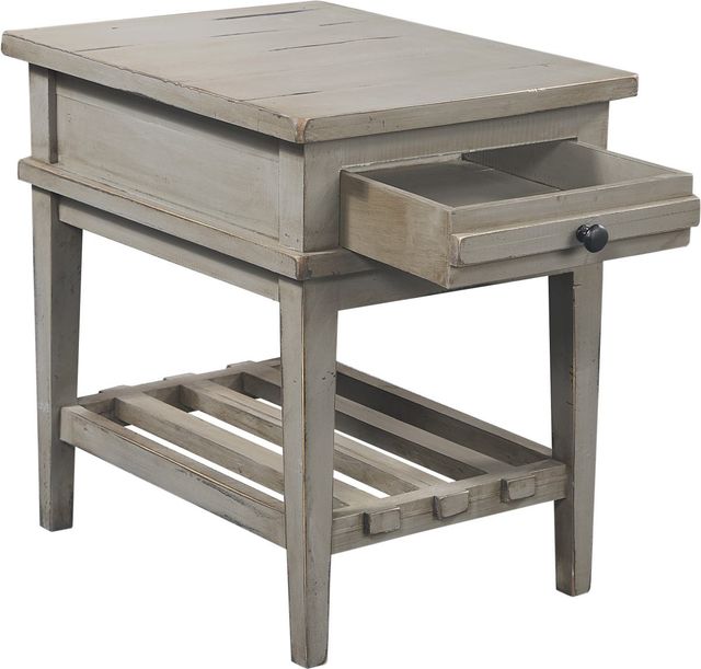 aspenhome® Reeds Farm Weathered Grey Chairside Table-1