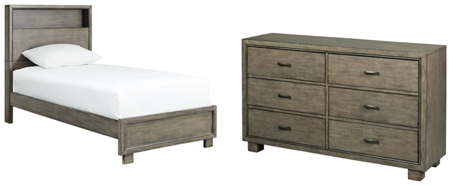 Signature Design by Ashley® Arnett 2-Piece Gray Full Bookcase Bed Set-0