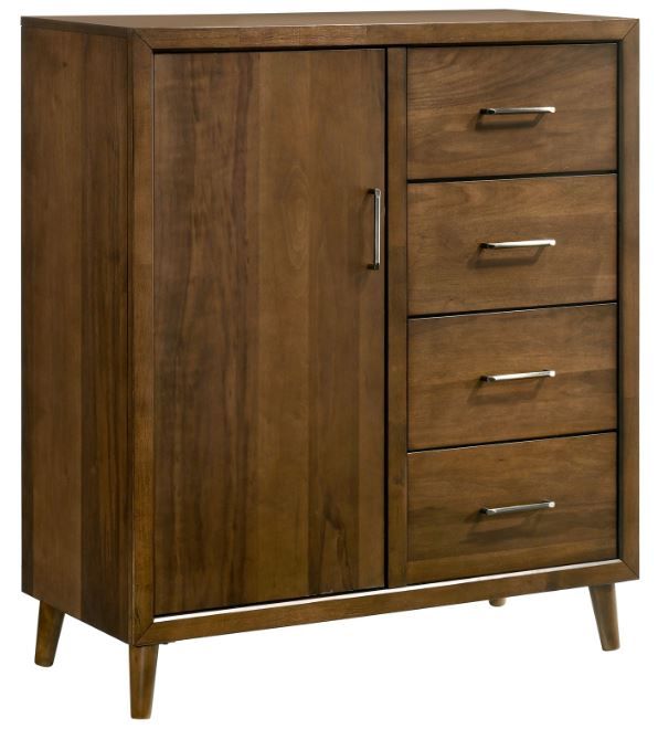 Elements International Malibu Walnut 4-Drawer Chest-0
