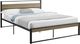 Monarch Specialties Inc. Dark Taupe/Black Metal Platform Queen Bed-0