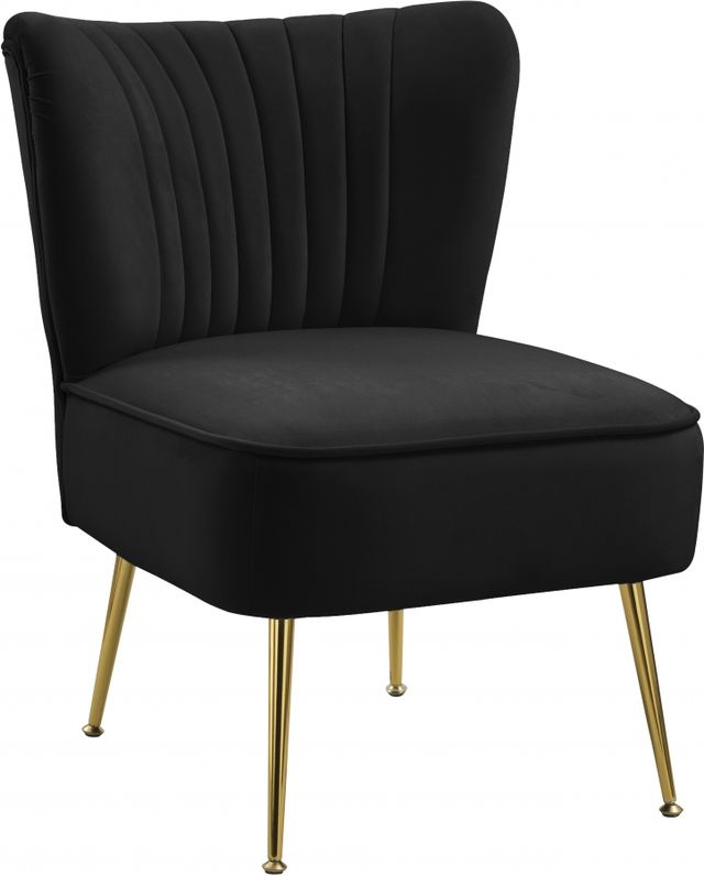 Meridian Furniture Tess Black Velvet Chair-0