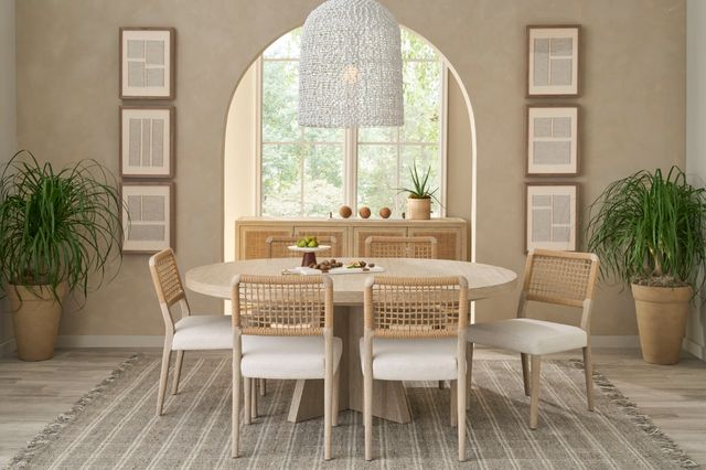 Universal Explore Home™ Oasis Beige Dockside 54" Dining Table-1