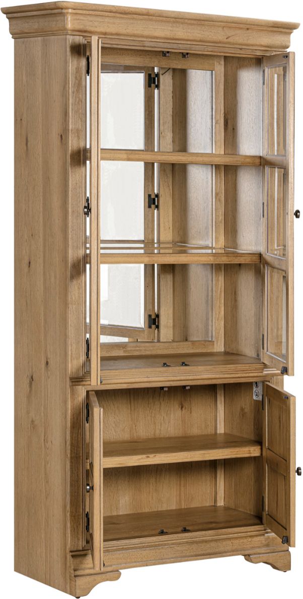 aspenhome® Chateau Philippe Cognac Glass Door Bookcase-2