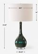 Uttermost® Essex Green Glass Table Lamp-2